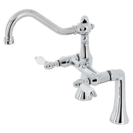 Kingston Brass KS3231PL Deck Mount Clawfoot Tub Faucet, Polished Chrome KS3231PL